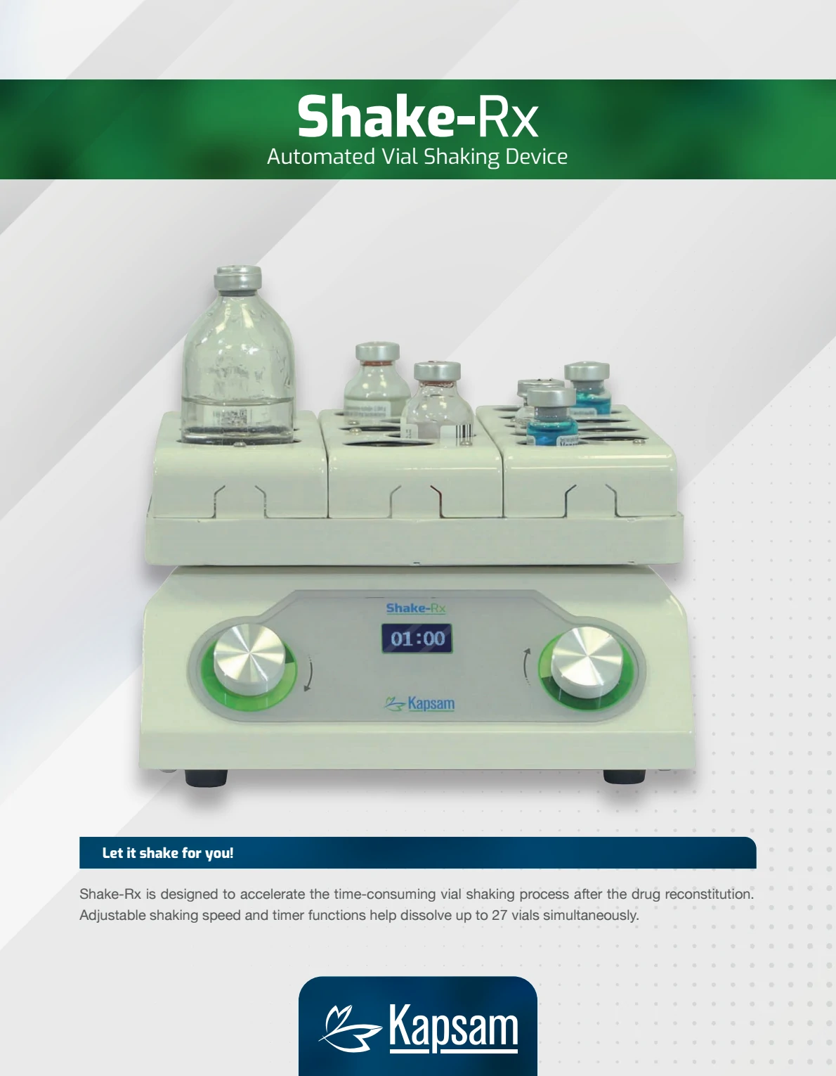 Shake-Rx Automated Vial Shaking Device Catalog